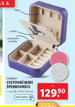 Cestovní mini šperkovnice