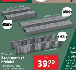 Lidl Sada sponek / hřebíků nabídka