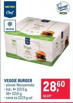 Makro Veggie burger nabídka