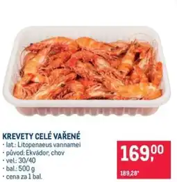 Makro Krevety celé vařené nabídka