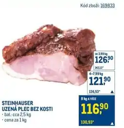 Makro Steinhauser uzená plec bez kosti nabídka
