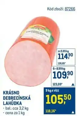 Makro Krásno debrecínská lahůdka nabídka
