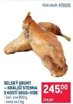 Makro Selský grunt králičí stehna s kostí sous-vide nabídka