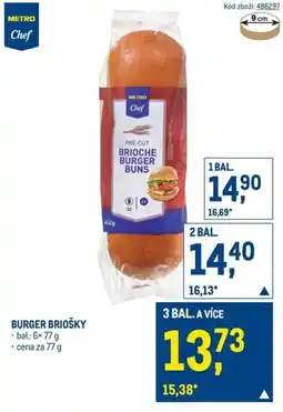 Makro Burger briošky nabídka