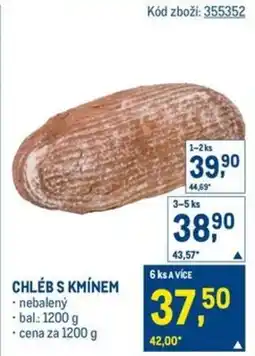 Makro Chléb s kmínem nabídka