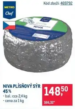 Makro Niva plísňový sýr 45% nabídka