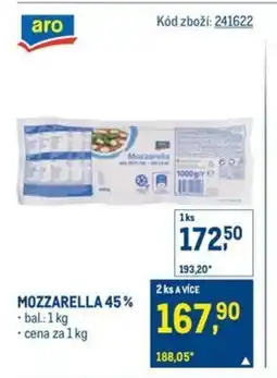 Makro Mozzarella 45% nabídka
