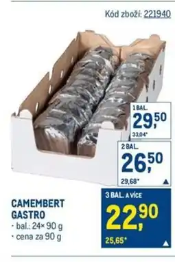 Makro Camembert gastro nabídka