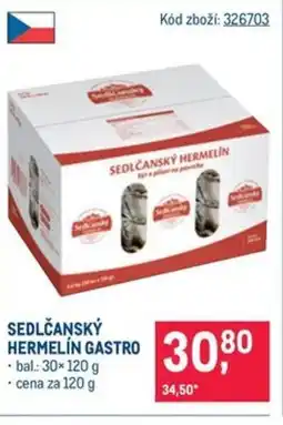 Makro Sedlčanský hermelín gastro nabídka