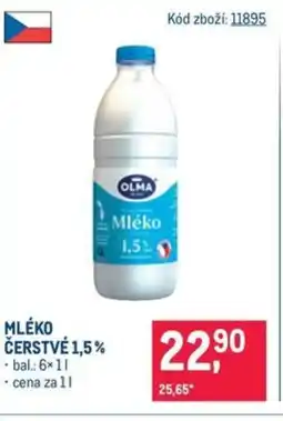 Makro Mléko čerstvé 1,5% nabídka