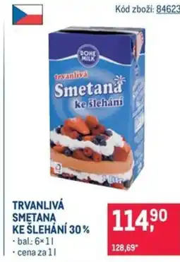 Makro Trvanlivá smętaną ke šlehání 30 % nabídka
