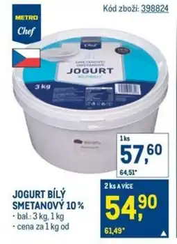 Makro Jogurt bílý smetanový 10% nabídka