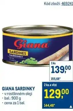 Makro Giana sardinky nabídka