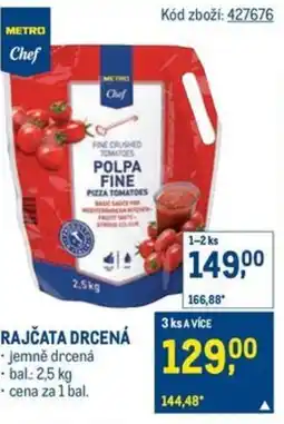 Makro Rajčata drcená nabídka