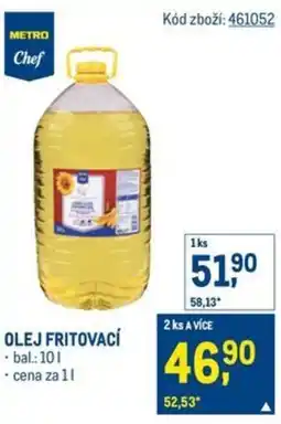 Makro Olej fritovací nabídka