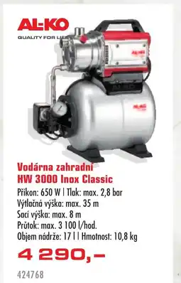 Uni Hobby AL-KO Vodárna zahradní HW 3000 Inox Classic nabídka