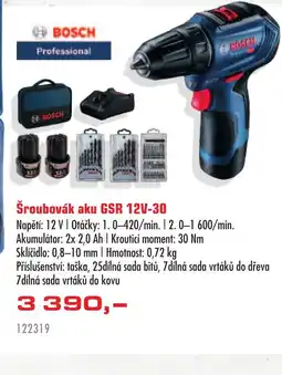 Uni Hobby BOSCH Šroubovák aku GSR 12V-30 nabídka