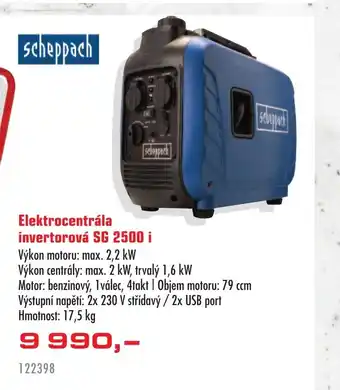 Uni Hobby SCHEPPACH Elektrocentrála invertorová SG 2500 i nabídka