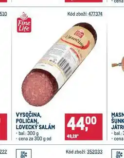 Makro Lovecký salám nabídka