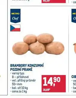 Makro Brambory konzumní pozdní rané nabídka