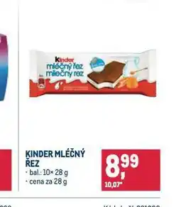 Makro Kinder mléčný řez nabídka