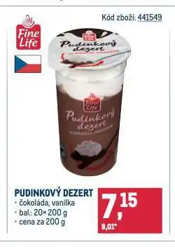 Makro Pudinkový dezert nabídka