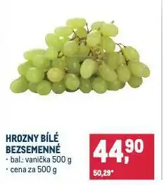 Makro Hrozny bílé bezsemenné nabídka