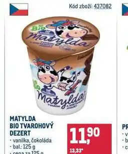 Makro Matylda bio tvarohový dezert nabídka