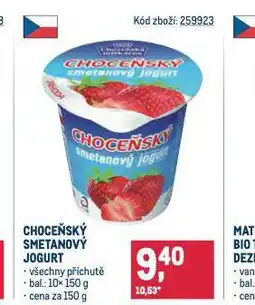 Makro Cgoceňský smetanový jogurt nabídka