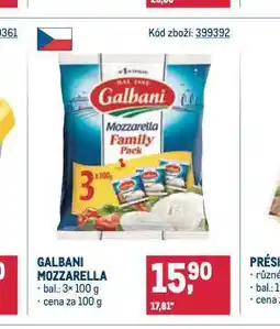 Makro Galbani mozzarella nabídka
