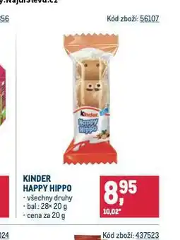 Makro Kinder happy hippo nabídka