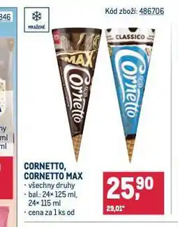 Makro Cornetto, cornetto max nabídka