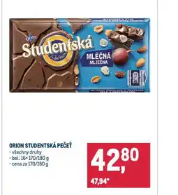 Makro Orion studentská pečeť nabídka