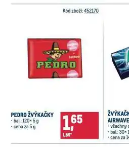 Makro Pedro žvýkačky nabídka