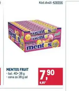 Makro Mentos fruit nabídka