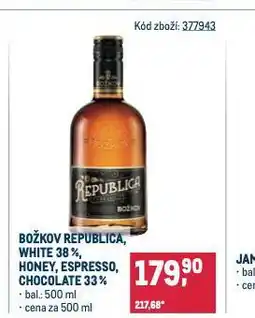 Makro Božkov republica, white, honey, espresso, chocolate nabídka
