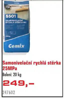 Uni Hobby Samonivelační rychlá stěrka 25MPa nabídka