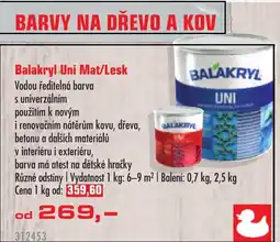 Uni Hobby BALAKRYL Uni Mat/Lesk nabídka
