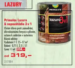 Uni Hobby PRIMALEX Lazura & napouštědlo 3 v 1 nabídka