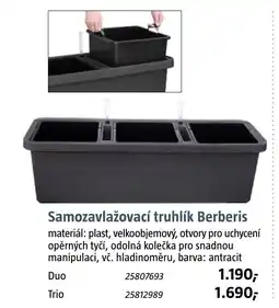 Bauhaus Samozavlažovací truhlík Berberis nabídka