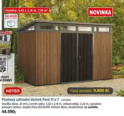 Bauhaus Plastový zahradní domek Pent 11 x 7 nabídka