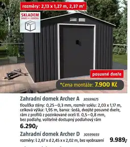 Bauhaus Zahradní domek Archer A nabídka