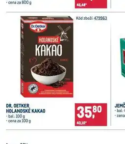 Makro Dr. oetker holandské kakao nabídka