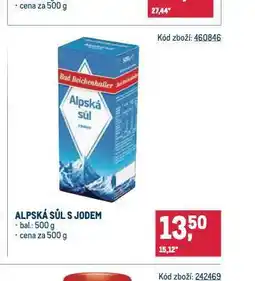 Makro Alpská sůl s jodem nabídka
