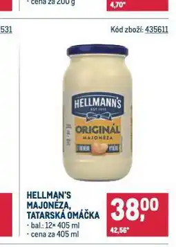 Makro Hellmann´s tatarská omáčka, majonéza nabídka