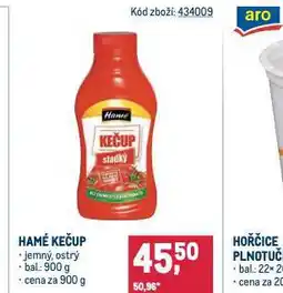 Makro Hamé kečup nabídka