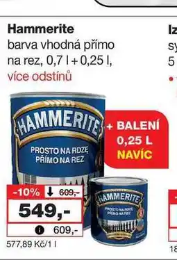 Barvy a laky drogerie Hammerite barva vhodná přímo na rez, 0,7l nabídka