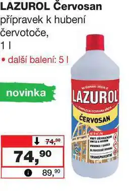 Barvy a laky drogerie LAZUROL Červosan přípravek k hubení červotoče, 1l nabídka