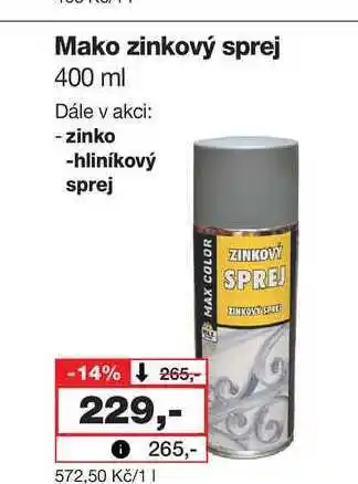 Barvy a laky drogerie Mako zinkový sprej 400 ml nabídka
