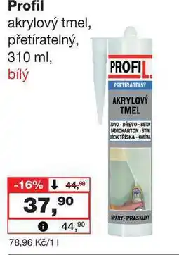 Barvy a laky drogerie Profil akrylový tmel, přetíratelný, 310 ml, bílý nabídka